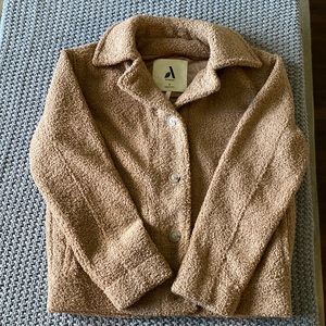 Sherpa Jacket with button front and inner lining- NWT